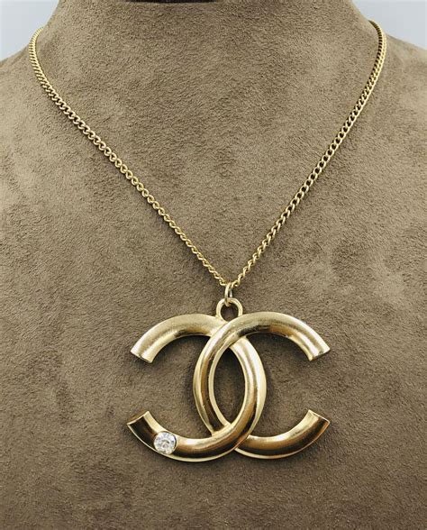 chanel crystal cc logo gold necklace crystal pendant|Chanel cc necklace price.